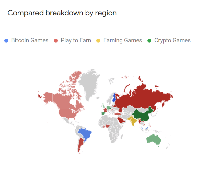 Greg_Flor's tweet photo. Analyzing #GoogleTrends (past 90 days) I found this map of "priorities" for players. I must admit, I find it quite surprising. Does anyone have a sense of why these interests are like this?
#gameeconomy #economydesign #bitcoingames https://t.co/LlCM8gQPRm