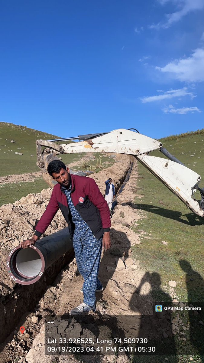#JJM L/F of 300 mm pipeline at Tosamaidan (Jal Shakti PHE Kashmir)