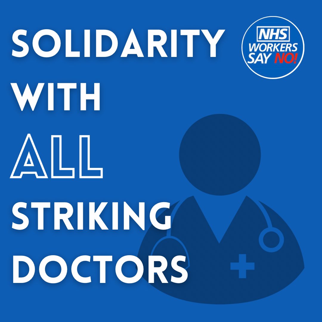 Solidarity with #consultants and #juniordoctors today as they strike together! 

#JuniorDoctorsStrike #ConsultantStrike #NHSCrisis