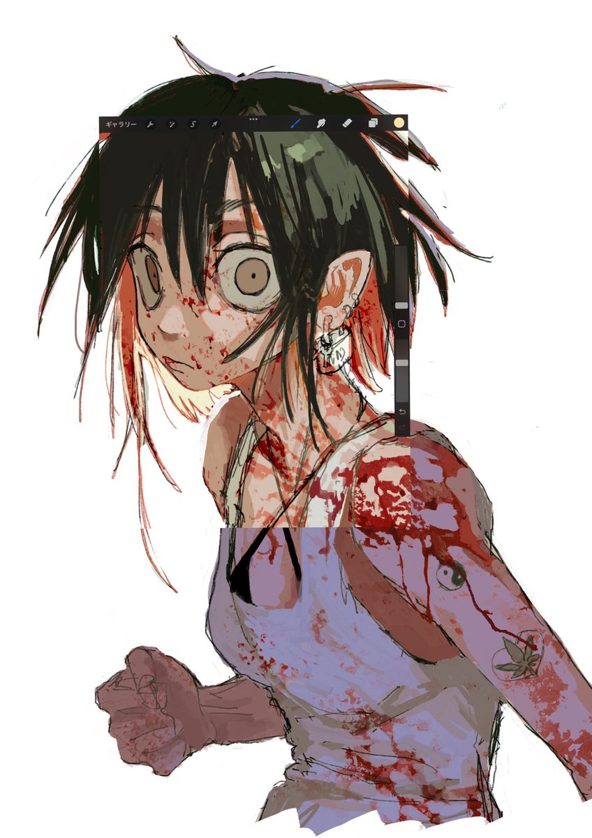 END80236189's tweet photo. 血の絵集めて本にしたいよ… https://t.co/PxREWQmezk