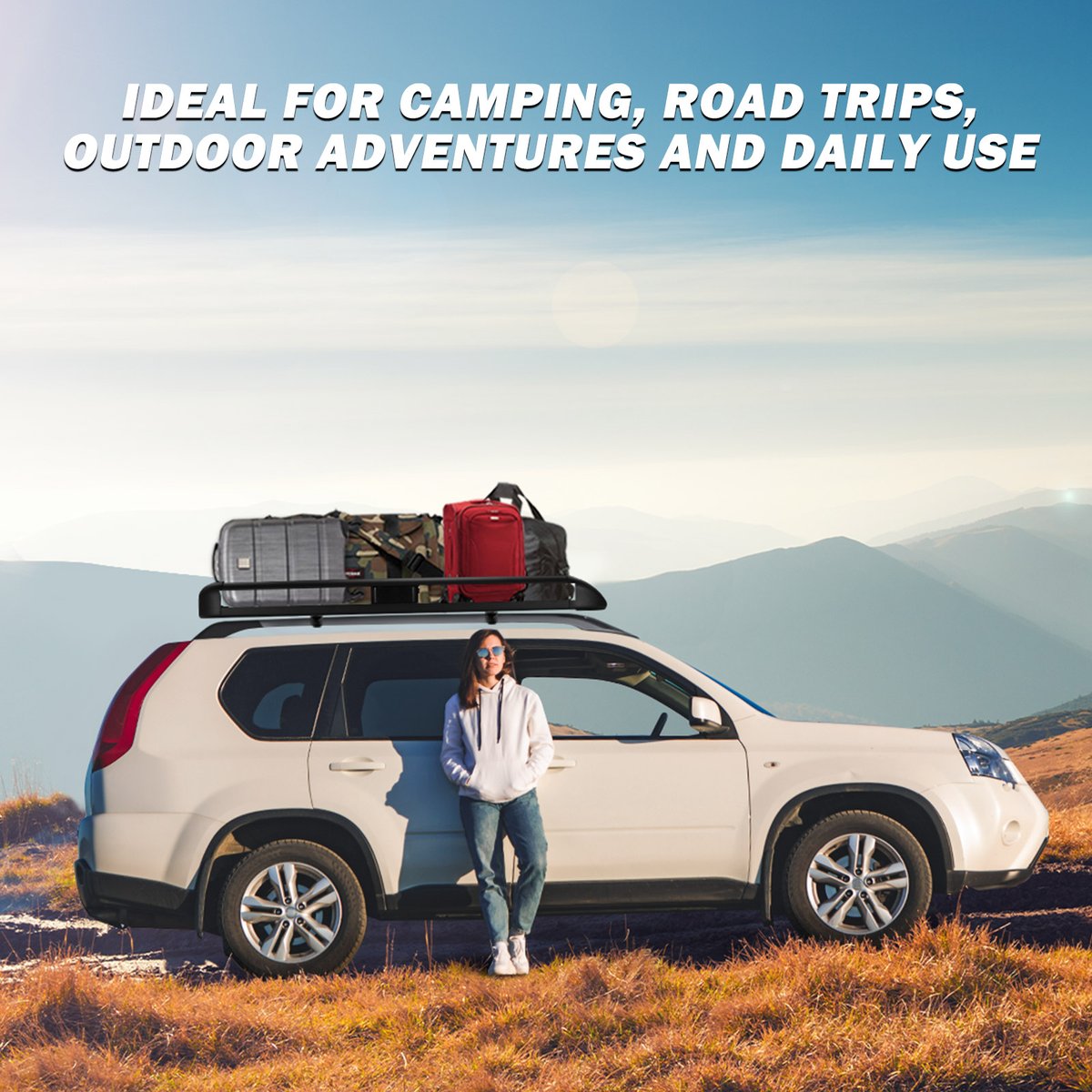 CrazySalesAus's tweet image. Universal Roof Rack Basket Luggage Carrier Cargo Holder Storage for Car SUV Aluminium bit.ly/46mLHvb #car #SUV #roofrack #basket #luggage #carrier #cargo #holder #storage #safety #road #driving #camping #vacation #holiday #driver #trip