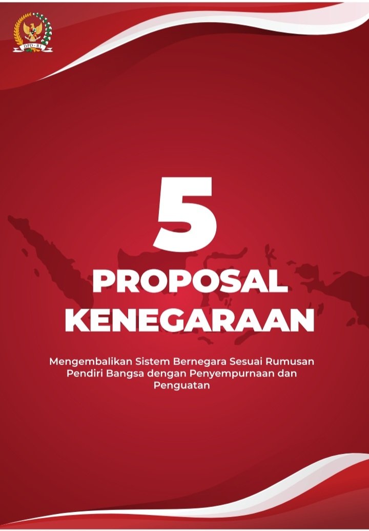 patualanggaAsse's tweet photo. Lima (5) Proposal Kenegaraan AA LaNyalla Mahmud Mattalitti.
#LaNyalla #ketuadpdri #dpdri #SpiritlaNyalla #Pancasila #uud1945
#KebaikandanKebenaran Hanya semata-mata karena Allah SWT.Β #Silakesatu #Silakeempat #Silakelima dalam bingkai Kebhinnekaan Tunggal Ika.
next.. https://t.co/5SZRL6mwwN