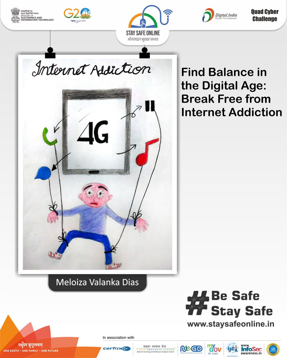 ditewb's tweet image. Break Free from Internet Addiction.
#CSCOE #ssoindia #cyberawareness