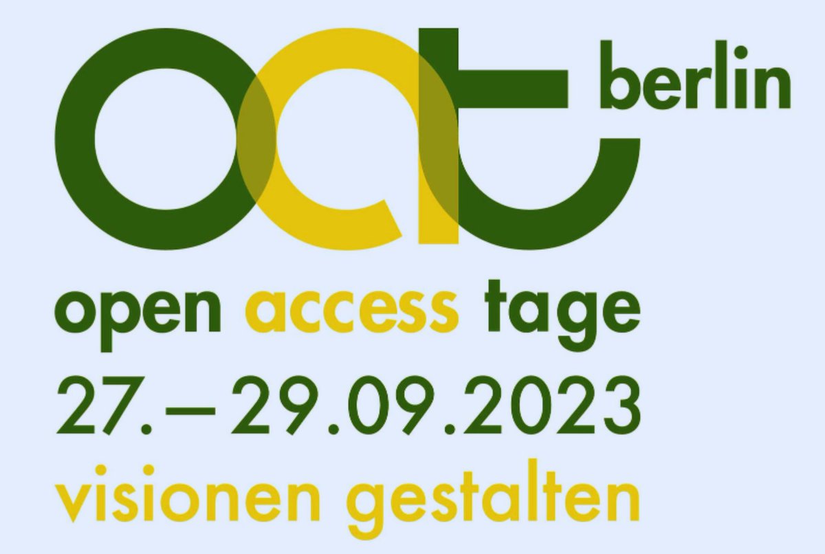 FU_Berlin's tweet photo. Open-Access-Tage 2023 „Visionen gestalten“: 
Gemeinsame Konferenz der Berliner Hochschulen zu den Themen #OpenAccess und #OpenScience findet vom 27. –29. September 2023 @FU_Berlin statt⬇️
https://t.co/BhxkftWvud https://t.co/Y2NbQrjj7Y