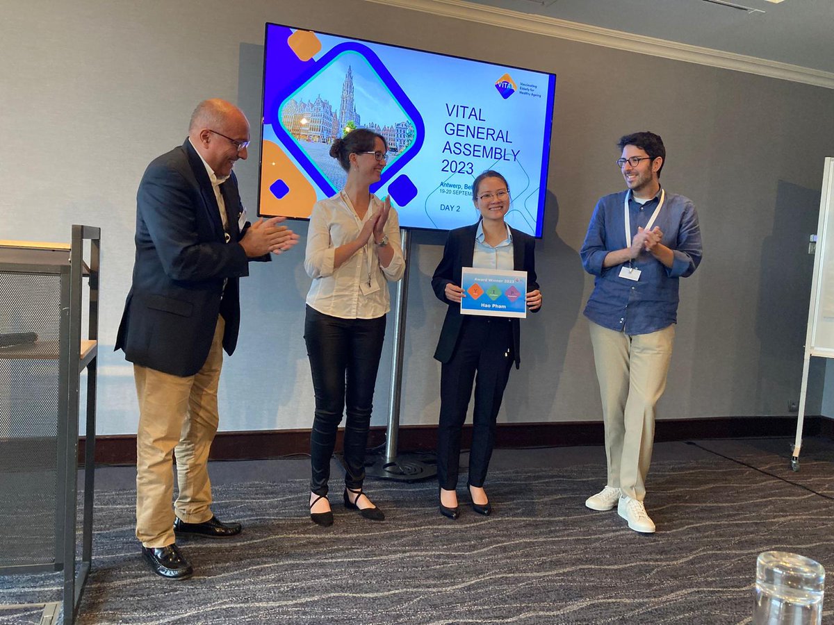 VITAL (@vital_europe) on Twitter photo The Young Investigator Award 🏆 is a great platform for the young scientists in our project to present their research within VITAL. 
We had three excellent presentations, and the winner of this GA's YIA is <a href="/UMCG/">UMCG</a>'s Hao Pham! Congratulations!🎉
#VITALGA2023 #HealthyAgeing The Young Investigator Award 🏆 is a great platform for the young scientists in our project to present their research within VITAL. 
We had three excellent presentations, and the winner of this GA's YIA is <a href="/UMCG/">UMCG</a>'s Hao Pham! Congratulations!🎉
#VITALGA2023 #HealthyAgeing