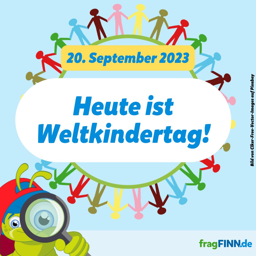 fragFINN_de's tweet photo. 🎉FINN feiert #Weltkindertag!🎉Im #Surftipp geht es zum #Kinderrechte-Spezial der Kinderseite vom @DKHW_de: https://t.co/ouQL28d3gI und im #Videotipp gibt es den Trickfilm der #FINNreporter: "Geteilte Welten" zu sehen mit dem Thema: „Recht auf Schutz im Krieg und auf der Flucht“! https://t.co/PVpAmG8JOi