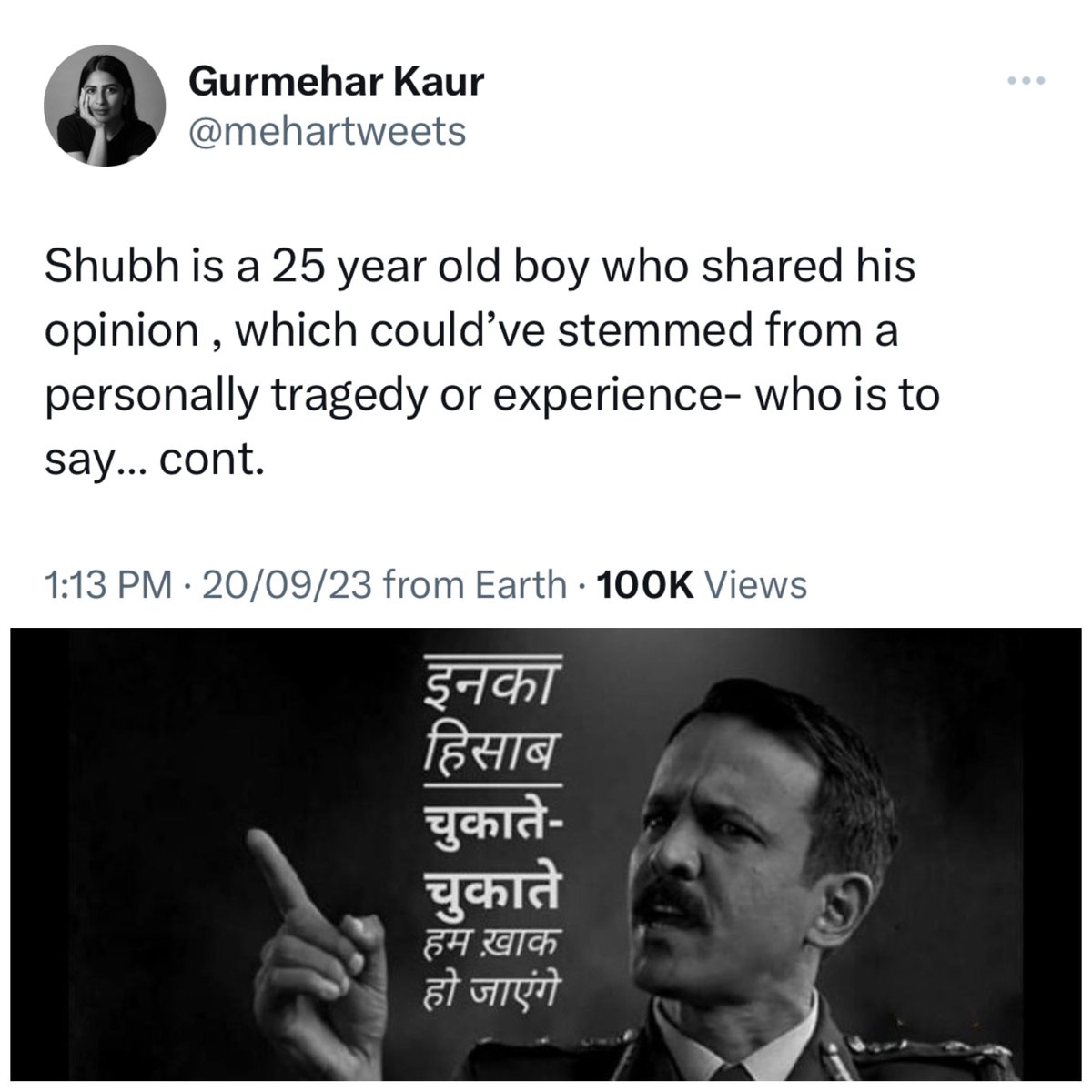 erbmjha's tweet photo. Imagine being the daughter of an Armyman and supporting someone who has endorsed the distorted map of India. https://t.co/KmETISKoaf