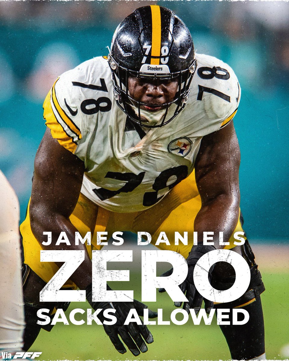 Worm02's tweet image. In March of 2022, '15 Warren G. Harding alum @jamsdans signed a 3-year deal with the @steelers to start at guard.  Here are the number of offensive snaps that he's been in on since that time...  

2022- 1,069
2023 (thru week 2)- 117
Total- 1,186

Sacks allowed- 0
#NotOne
#None