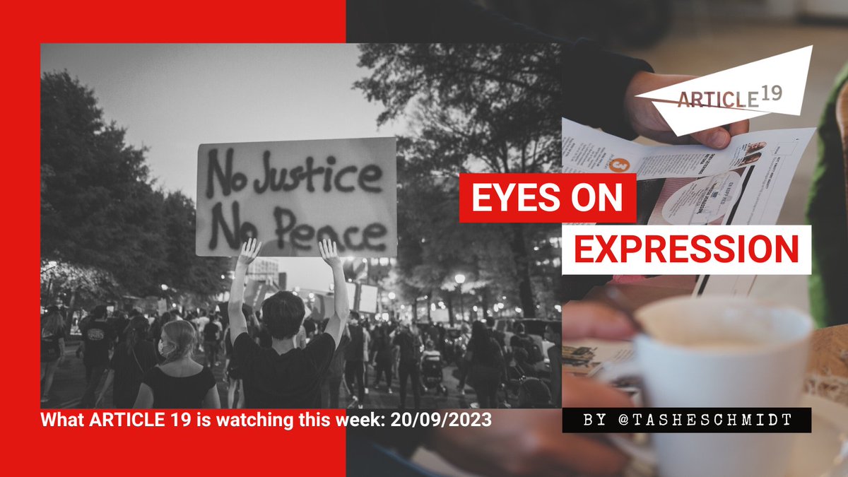 #EyesOnExpression this week: 

#PressFreedom under attack in DRC, jail for #HumanRights activists in Bangladesh, and digital repression in Iran.

Plus: Free Evan Gershkovich #IStandWithEvan