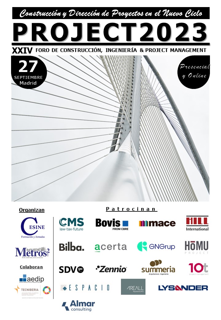 El próximo 27 de septiembre EVENTO #PROJECT2023 con <a href="/CMS_Spain/">CMS Albiñana & Suárez de Lezo</a> #BOVIS from <a href="/CBRE_es/">CBRE España</a> <a href="/MaceGroup/">Mace</a> <a href="/Hillintl/">Hill International</a>  <a href="/GrupoAcerta/">Grupo Acerta</a> <a href="/gngrup/">GNGRUP™</a> <a href="/HomuProject/">HOMUProject</a> <a href="/SdvandP/">SDV&PARTNERS</a> <a href="/ZennioSpain/">Zennio Spain</a> <a href="/SummeriaArq/">Summeria arquitectura & ingeniería</a> <a href="/10t_proyectos/">10t</a> <a href="/ManuelMayoRua/">Manuel Mayo</a> <a href="/AlmarConsulting/">Almar Consulting</a> <a href="/aediProyectos/">aediProyectos</a> <a href="/Tecniberia/">Tecniberia</a> 
metros2.com/jornadas