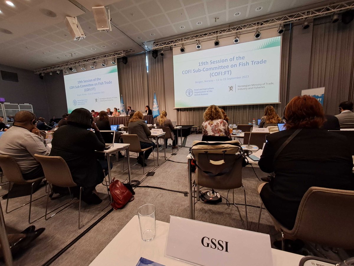 🤝Last week, GSSI's Basile Fischer attended the 19th session of the @FAO's Committee on Fisheries Subcommittee on Fish Trade - held in Bergen, Norway. 👏Thank you to the FAO Secretariat for organizing and the government of Norway for hosting.
