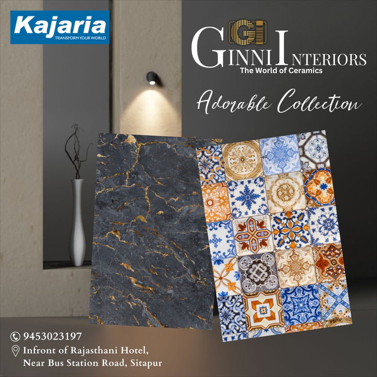 GinniInteriors's tweet image. Designing dreams, crafting elegance.
✔️Tiles Available at reasonable price
Ginni Interiors-Bindal Brothers
@followers
Call Now☎️
Contact Us :- 9453023197
#GinniInteriors #Kajariatiles #kitchenapplication #Hardwarefitting #SanitaryBathware #Sitapur #bestdecor #homedecoration