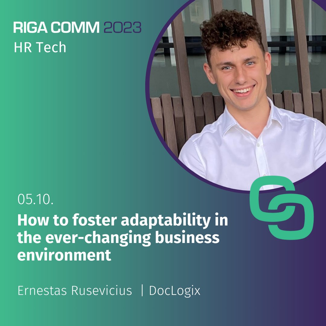 RigaComm's tweet image. Ernestas Rusevicius, Business Development Manager at @DocLogix

📆 October 5th
🎤 Smart stage
📍 RIGA COMM 2023 HR Tech Conference

Find a technology partner or digital solutions for your business.
🎫Get your tickets: rigacomm.com/get-tickets

#RigaComm #RC23 #tech #hr
