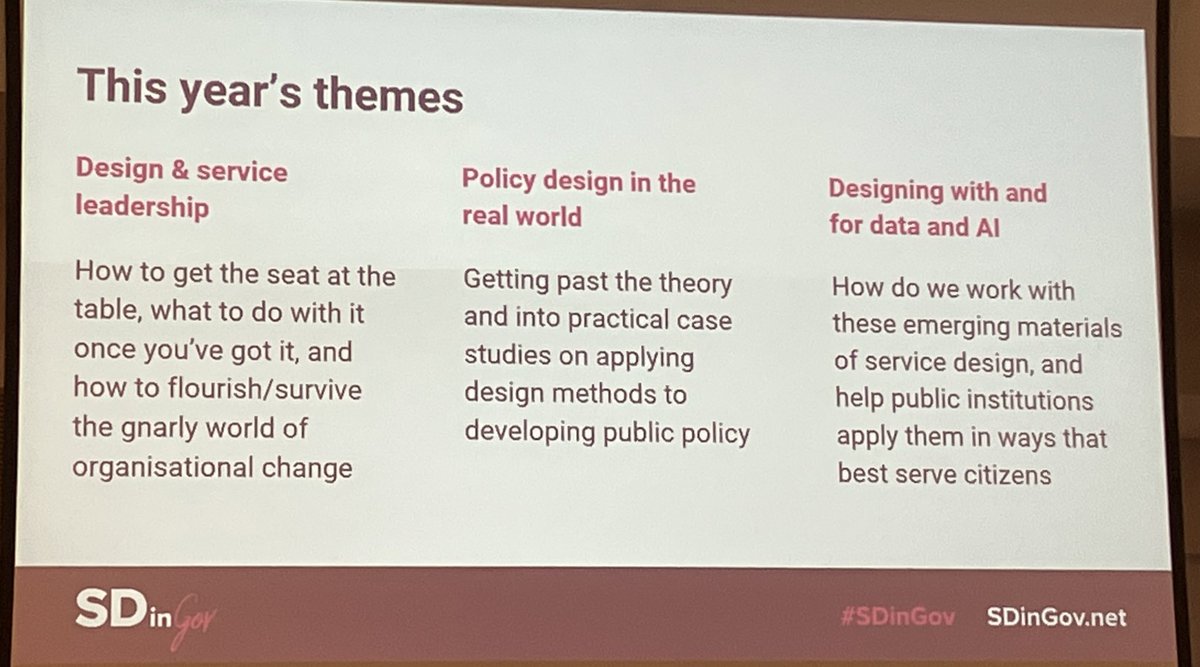jallen300's tweet image. ❤️ the vibe at #SDinGov this year… So much discussion about whole-scale systems change, embedding design methods &amp;amp; mindsets in organisations. 

Feel like we've come so far since the first time I was here 5+ yrs ago. Huge credit to everyone doing &amp;amp; driving #designthinking in Gov.