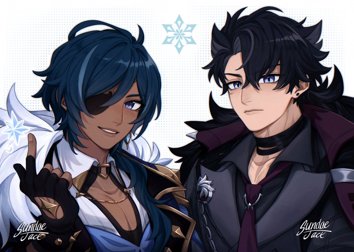 When they're both cryo and wear fur coats

#kaeya #wriothesley #genshinimpact