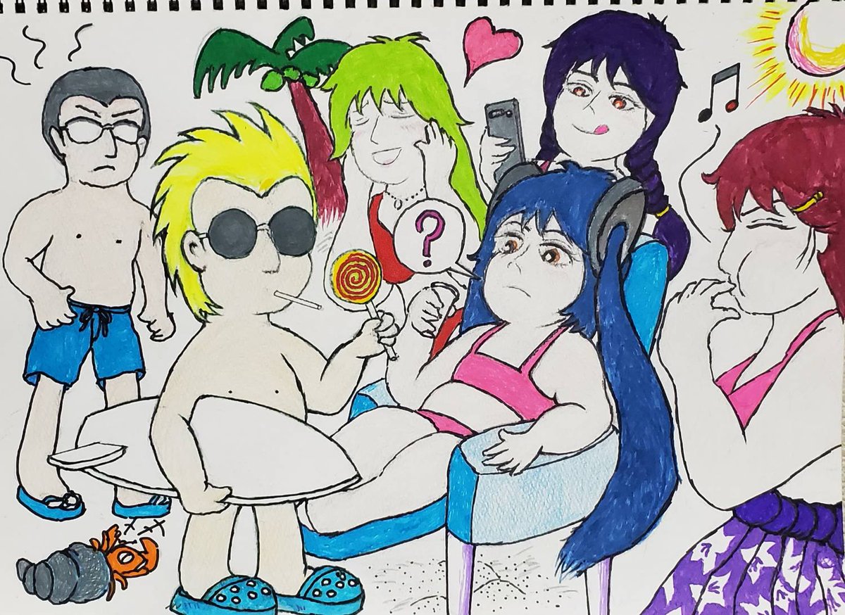 Musichideshi's tweet photo. 父の新しいイラストをシェアしまーす( * ॑꒳ ॑* )♥
いい加減タブレットとかで、イラストを書いて欲しいーww😍
#イラスト好きな人と繋がりたい 
 #イラスト練習中   #イラスト好きさんとつながりたい https://t.co/bUib770RyW