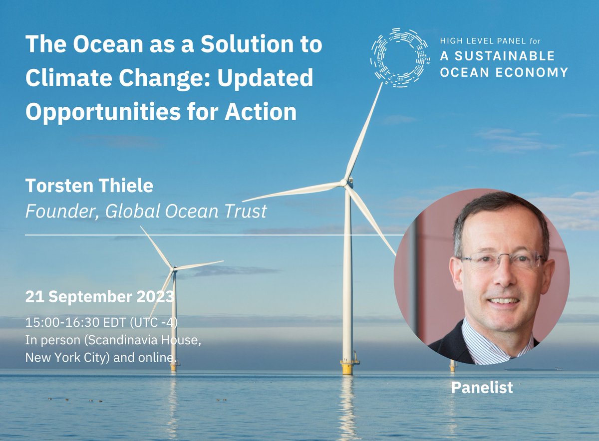 We are honoured to have Torsten Thiele @tors10th, Founder of Global Ocean Trust @goceantrust, join us as a distinguished speaker for the 'Ocean as a Solution to Climate Change' event tomorrow. Sign up now for invaluable insights: bit.ly/44UJDcm 🌊