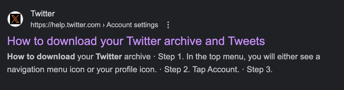 Yesterday, I looked up how to download all my tweets, since I plan to leave this site. I was able to find the information on Twitter's help page. Following the announcement about the "small monthly fee" for users, guess what page got wiped?