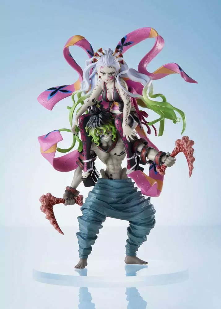 Figuchan's tweet photo. Leute, ich verlose heute eine Dämonen-Figur! Gewinnt Daki und Gyutaro: https://t.co/2OD6n1TuRa Dafür müsst ihr den Post retweeten, ein Herz da lassen und einen Kommentar schreiben, welches dämonische Schicksal euch am meisten berührt hat bei Demon Slayer. #figuya #demonslayer https://t.co/VGG5bmoh1x