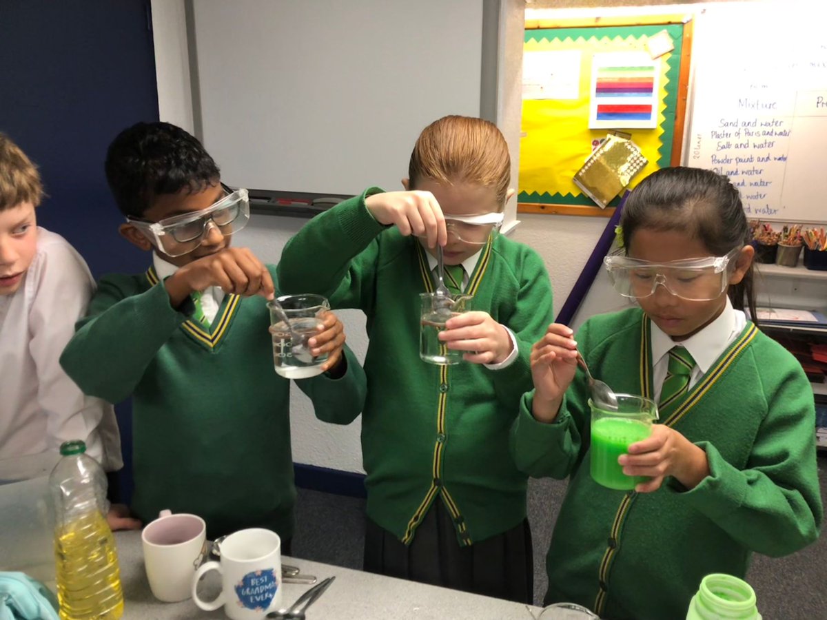 HalePrepSchool's tweet photo. In science, Year 5 has been investigating what happens to different materials when mixed with water. A couple of brave volunteers proved that the salt hadn’t just ‘disappeared’ but had dissolved into the liquid by tasting it. Yuck! All in the name of science! https://t.co/IuMhYLVuf9