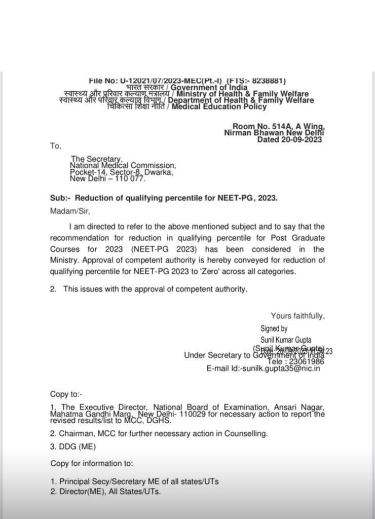 TRBRajaa's tweet photo. Qualifying percentile for PG Courses (Medical/ Dental) for #NEET PG Counselling 2023 has been reduced to '#ZERO' across all categories by MoHFW,"
YES Z E R O.
#NEETzero #NeetCircus #NEETPG
#AdmkWedsBjp https://t.co/NaHAxxg1hT