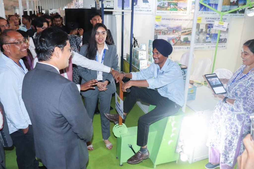 SangmaConrad's tweet photo. Glad to see machine manufacturers and sector experts from across the country in NEEMIE to showcase their expertise to our local entrepreneurs. NEEMIE will facilitate machinery and technology support to be within the reach of our entrepreneurs & help them further boost their businesses.