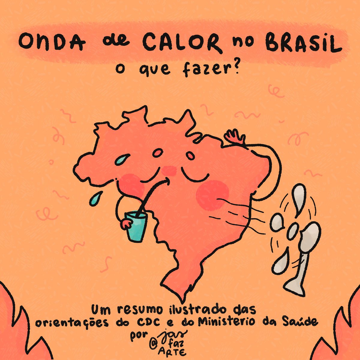 JasFazArte's tweet photo. Sobre a onda de calor e o que fazer pra proteger 🧡 https://t.co/DcjgsKT2lG