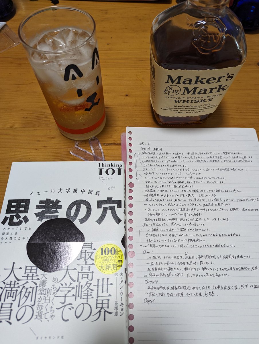 ハイボール飲みながら、本のまとめ頑張ります💪

#読書垢