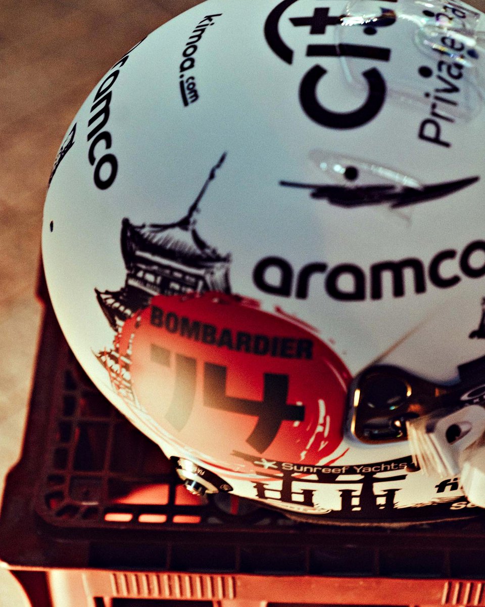 O capacete de Fernando Alonso para o GP do Japão 😍