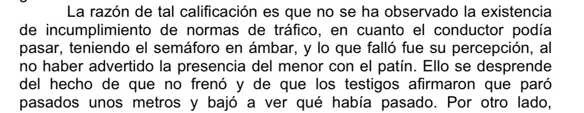 <a href="/CarmenTwin72/">Carmen Twin 👯‍♀️</a> Según la juez, no tenía ninguna obligación más allá del derecho a pasar, y bueno si no lo ves pues lo puedes atropellar que se le va a hacer… si luego matas a un niño inocente que está usando en verde, tampoco le vas a meter en la cárcel al pobre conductor profesional, repito,