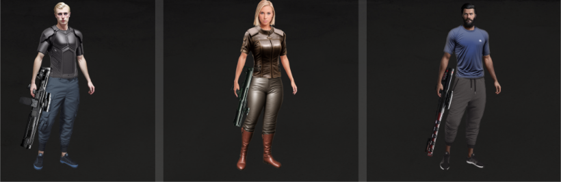 TheAugur1's tweet photo. The next update will add the ability to equip weapons on your character and just like the armor these will be visible on the avatar as well. The core functionality is already coded and I have made ten unique Sci-Fi /Fantasy weapons, each with 4 or more graphic variations. https://t.co/9Dv5oEIgTz
