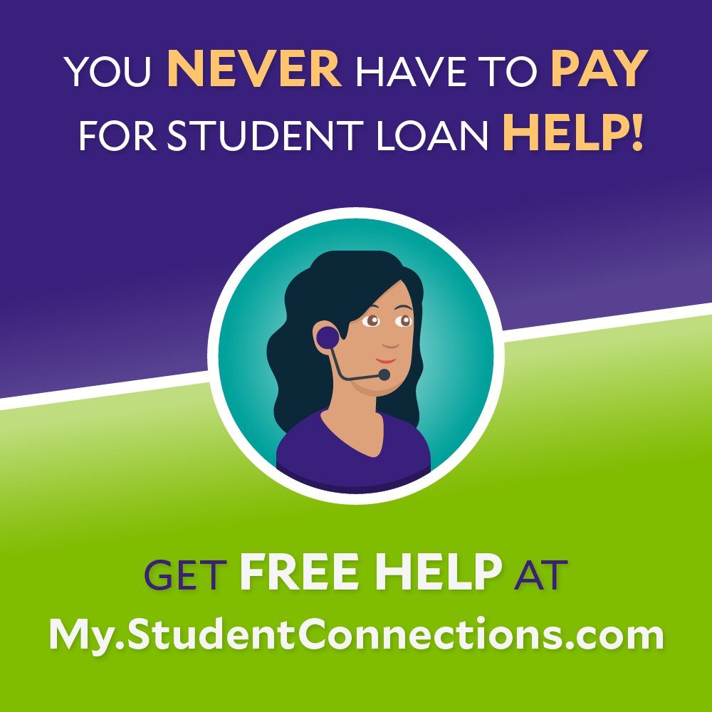 StuConnections's tweet photo. Help with your student loans is FREE! Your loan servicer cannot charge you for asking questions about your loan or changing your repayment plan.

Watch out for scammers and shady companies who try to charge for these services! https://t.co/3UAMuU1guk