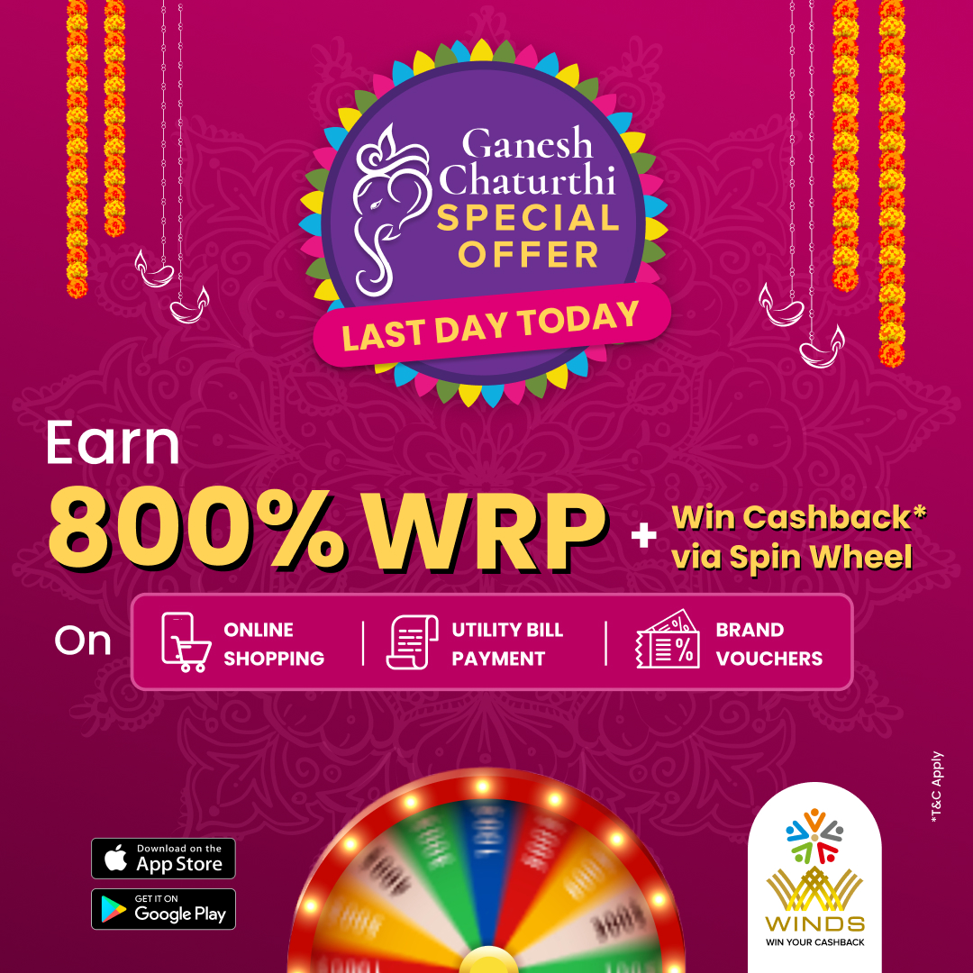 windsapp's tweet photo. 🔔 Make the most out of the last day 🔔

Download the #WINDSApp &amp; shop today!
https://t.co/euWZNN3FGY

#WinYourCashback #KharchePeKamai #OnlineShopping #BillPayments #ShoppingTime #DealOfTheDay #GaneshChaturthi #Festive #Sale #Offer #Cashback #Potd https://t.co/D4VRgGekca