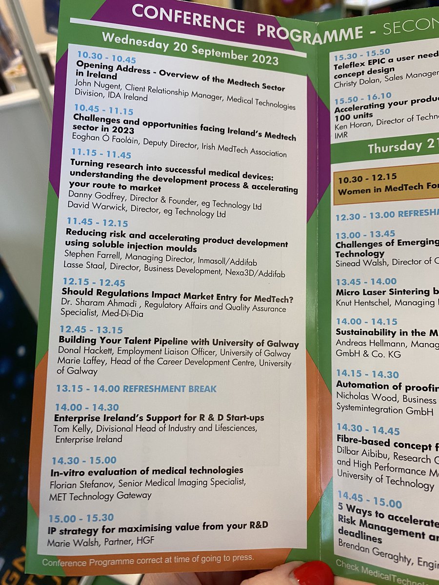 DAY 1️⃣: @MedicalTechIre 

What a turnout! Great line up top of speakers both today and tomorrow. 

📍 Galway Racecourse & Event Space 

#MedicalTechIre #MedTech #Galway #innovate