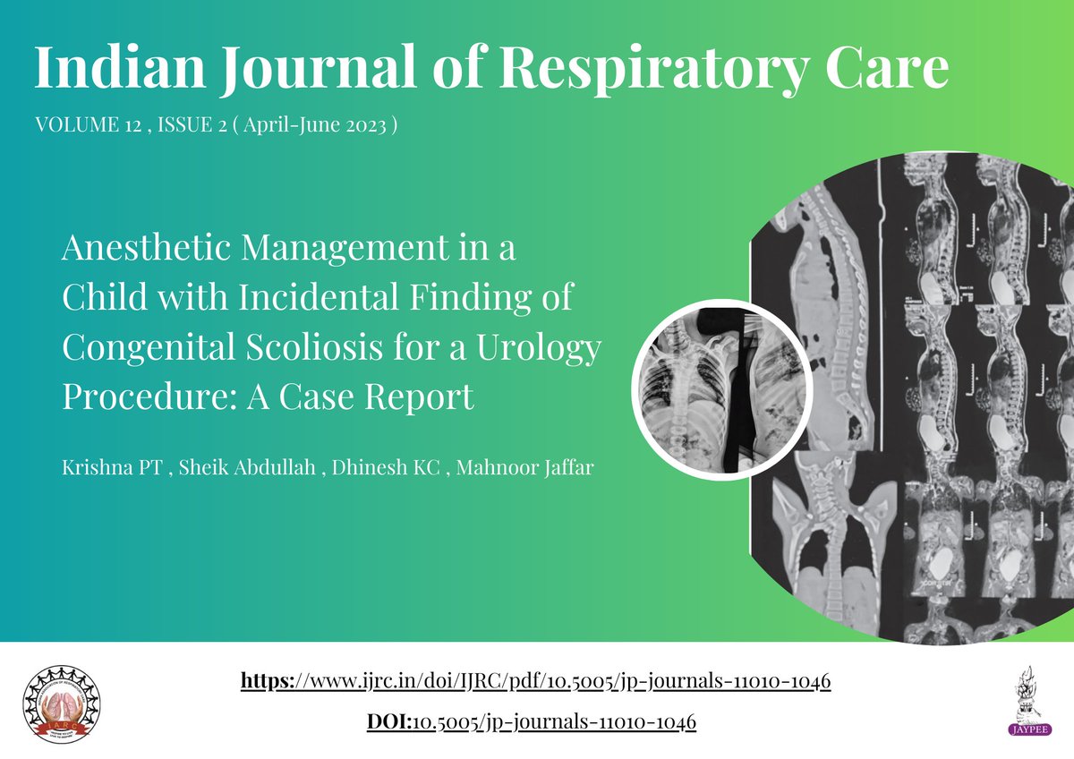 Indian Journal of Respiratory Care (IJRC) tweet media
