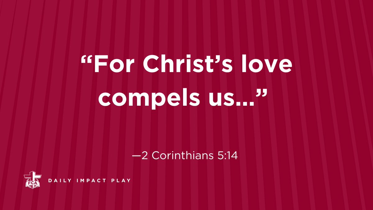 TheFCATeam's tweet photo. God's Unconditional Love! How can you focus your thoughts and performance on Christ? https://t.co/krvsnr4SCa  #DailyDevotional https://t.co/yIM1i0AAuW