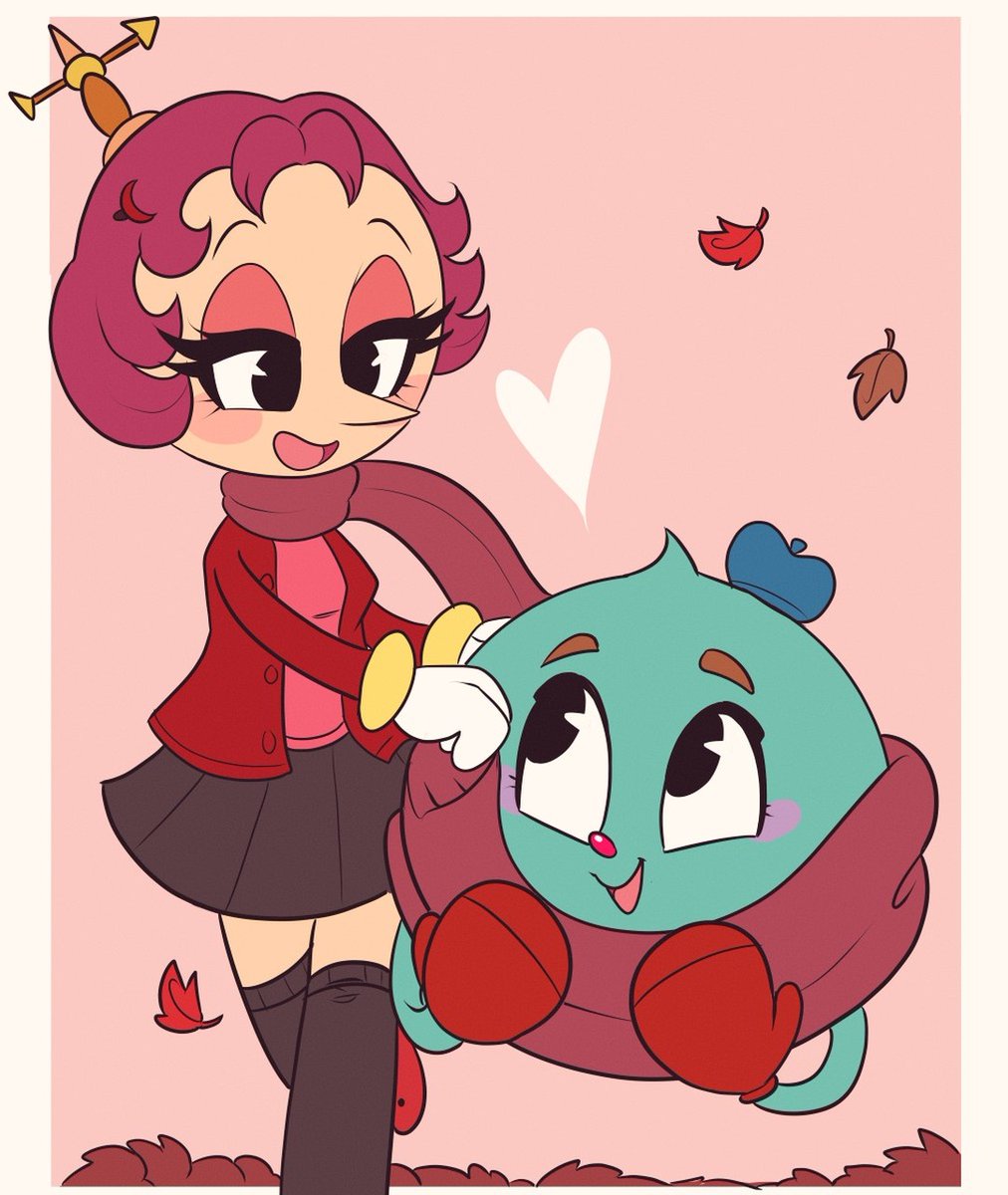 Bakaerri's tweet photo. Make sure to stay warm!
A really old drawing I did but I thought I'd post here,
#HildaBerg x #GoopyLeGrande staying snuggly!
💘
#cuphead https://t.co/phKwHdo3Lo