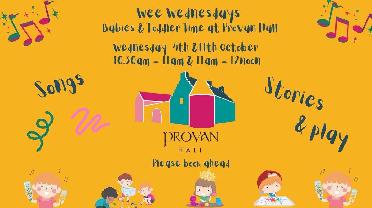 We have something on for all ages at Provan Hall. 
Stories, play and songs at our Wee Wednesday sessions. Free to join but please book ahead: 
eventbrite.com/o/provan-hall-…

#provanhall #glasgow #glasgowevents #familyfriendly #babyfriendly #toddlerfriendly
