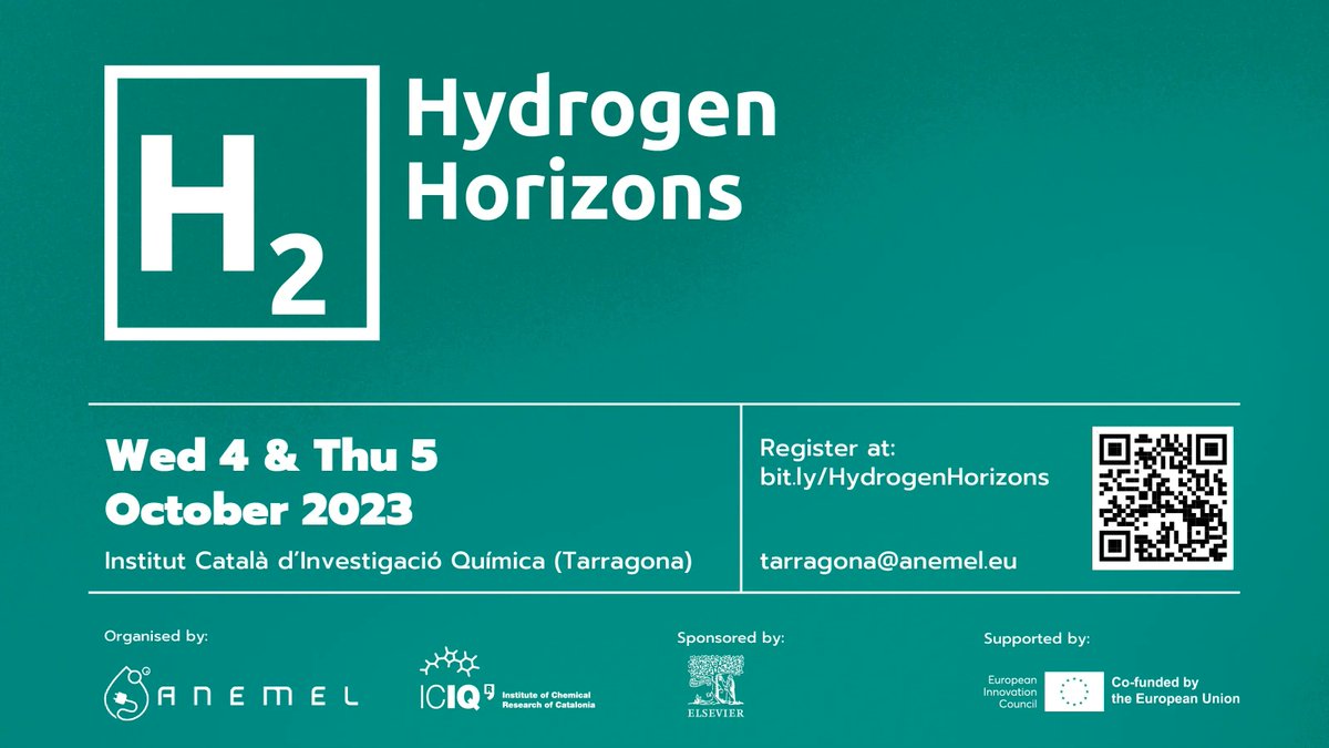 We're ready for #HydrogenHorizons at @ICIQchem in Tarragona, taking place in just a couple of weeks. Plus, we're super happy to announce a new collaboration with @ElsevierConnect! ☺️ You still have time to register, follow this link for further details: buff.ly/3q9r6L9