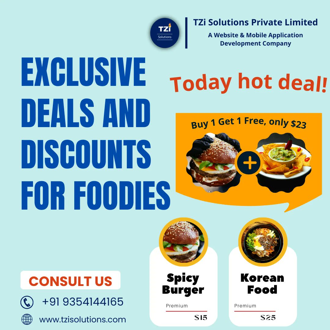 tzisolutions's tweet photo. Whether you're a restaurant owner, a food delivery startup, or a culinary enthusiast with a brilliant app idea, we're here to turn your vision into reality.

Contact us today to discuss your project. Contact us- https://t.co/6sMFDAs3ao 

#FoodAppDevelopment #FoodTech #DigitalMenu https://t.co/dldSBlYpa6
