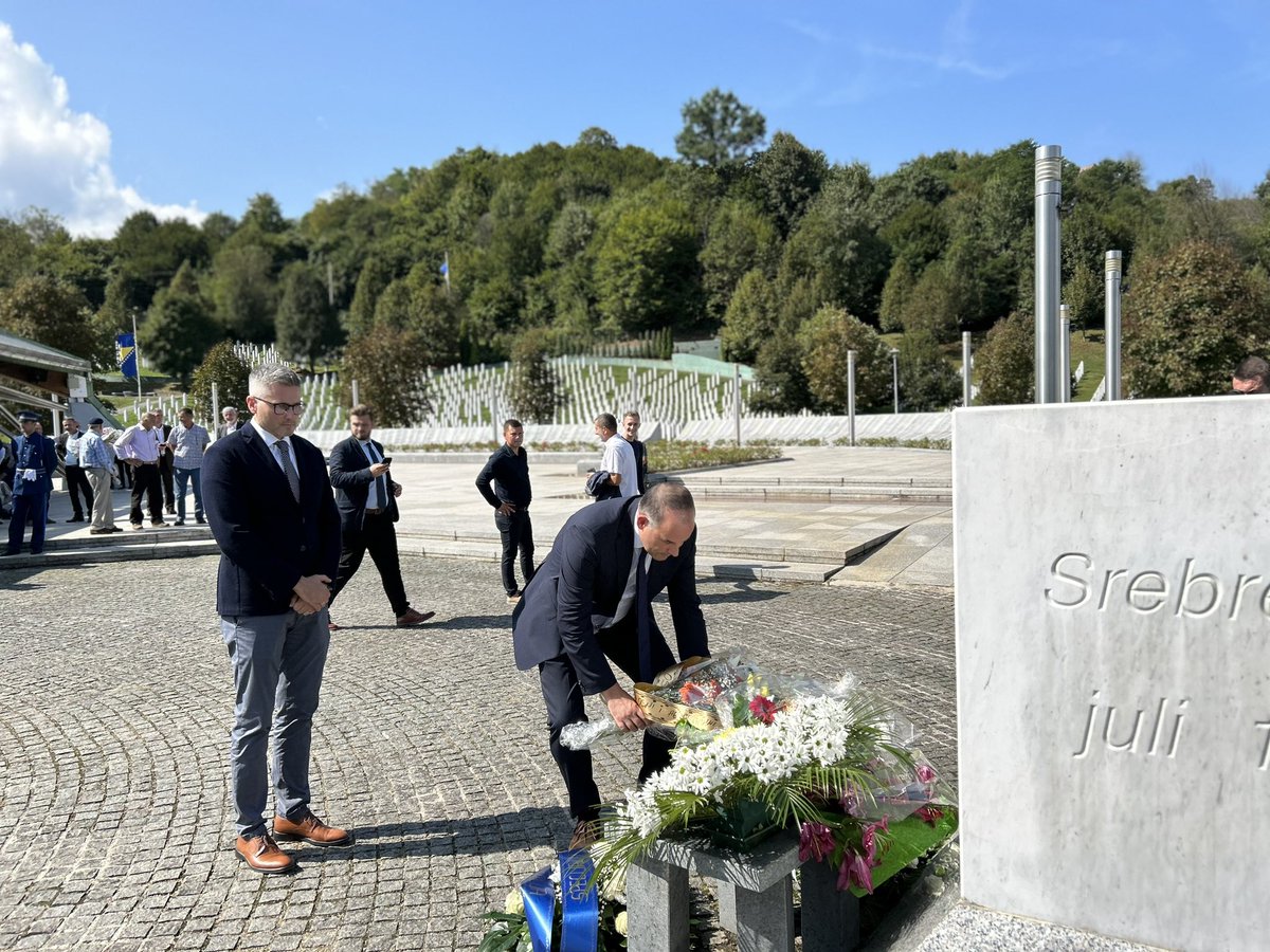 OSCEBiH's tweet photo. On the 20th @SrebrenicaMC anniversary, we honour its vital importance in preserving the memory of the victims. Dedication to imperatives of remembrance &amp; pursuit of justice is paramount,ensuring #SrebrenicaGenocide remains engraved in our collective memory while justice prevails. https://t.co/yy9th1QVHh