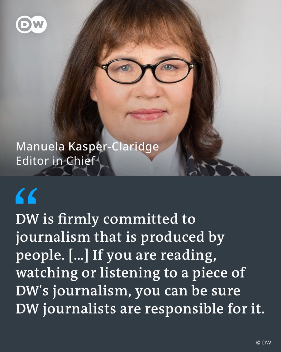 DW Deutsche Welle (@deutschewelle) on Twitter photo How does DW as an international broadcaster approach generative AI and its integration into journalism? What are the challenges - and where do we see chances? A commentary by DW Editor in Chief <a href="/ManuelaKC/">M.Kasper-Claridge</a>:
▶️ p.dw.com/p/4WZQh How does DW as an international broadcaster approach generative AI and its integration into journalism? What are the challenges - and where do we see chances? A commentary by DW Editor in Chief <a href="/ManuelaKC/">M.Kasper-Claridge</a>:
▶️ p.dw.com/p/4WZQh