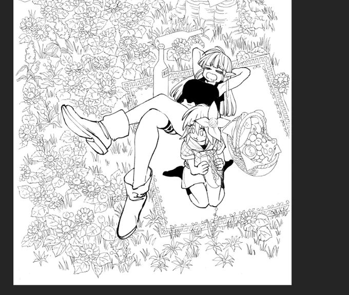 異世界「サムライ」だから普段はギンコばっかり描いちゃってますがみんな好きなのでたまにはルゥとミコのコンビでも! 