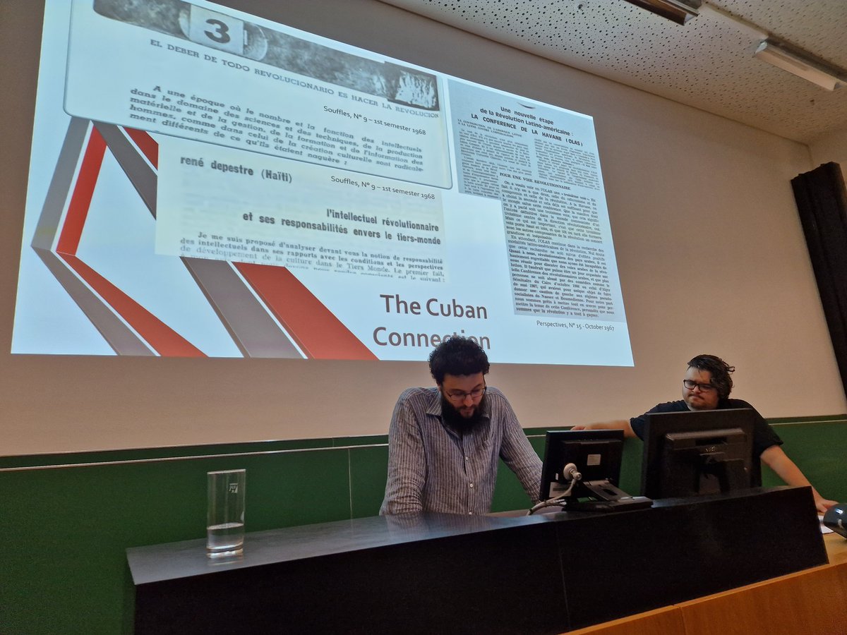 Our project members Khalil Dahbi and Thiago Prates are now presenting their joint paper on #RadicalLefts in #LatinAmerica #MENA region.
@historikertag @unihh @GIGA_Institute @AmritaNarlikar @eckartwoertz @JuergenZimmerer @Dr_Natermann @Mohamad_Forough @_AlexWaterman @UlrichMucke