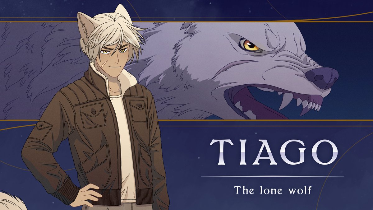 Tiago is a big white wolf with bright eyes that used to protect the pilgrims of ‘El Camino de Santiago’ in Spain. 

In #MythicLove the paths have become safer, so for the past few decades Tiago has redirected its efforts towards defending humanity from the shadows of Gaueko.