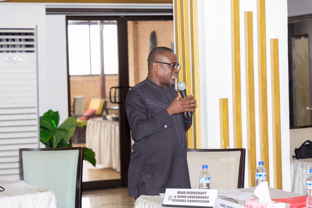 Mr Ebenezer Asiedu, Head of Democracy and Good Governance Division, <a href="/ecowas_cedeao/">Ecowas - Cedeao</a> declared open the ECOWAS Engagement with CSOs to Support Credible Free and Fair Election in Liberia .
<a href="/Ammah928/">Ammah</a> 
<a href="/SerigneMKa/">Serigne Ka</a> 
<a href="/TheMFWA/">Media Foundation for West Africa</a> 
<a href="/WADEMOSnetwork/">WADEMOS Network</a> 
<a href="/ECOWAS_CPAPS_AM/">Amb. Abdel-Fatau Musah, ECOWAS CPAPS</a> 
<a href="/AmbMusah_AbdelF/">Ambassador Abdel-Fatau Musah, PhD.</a>