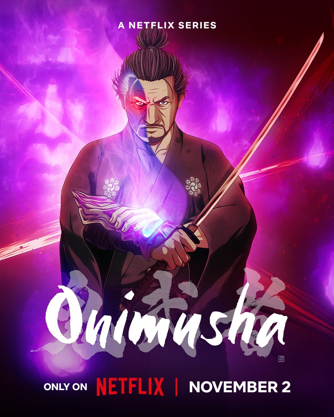 Otakus Brasil 🍥 on X: Novo visual do anime de Onimusha! Estreia em 2 de  novembro na Netflix.  / X