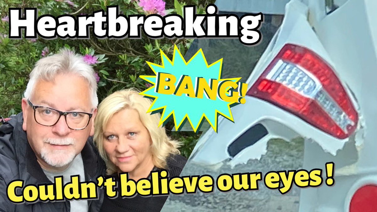 This isn’t good! Checkout our latest YouTube Vlog on Thursday at 4:30pm. #Caravanning #Crunch #Motorhome #Norfolk #Camping