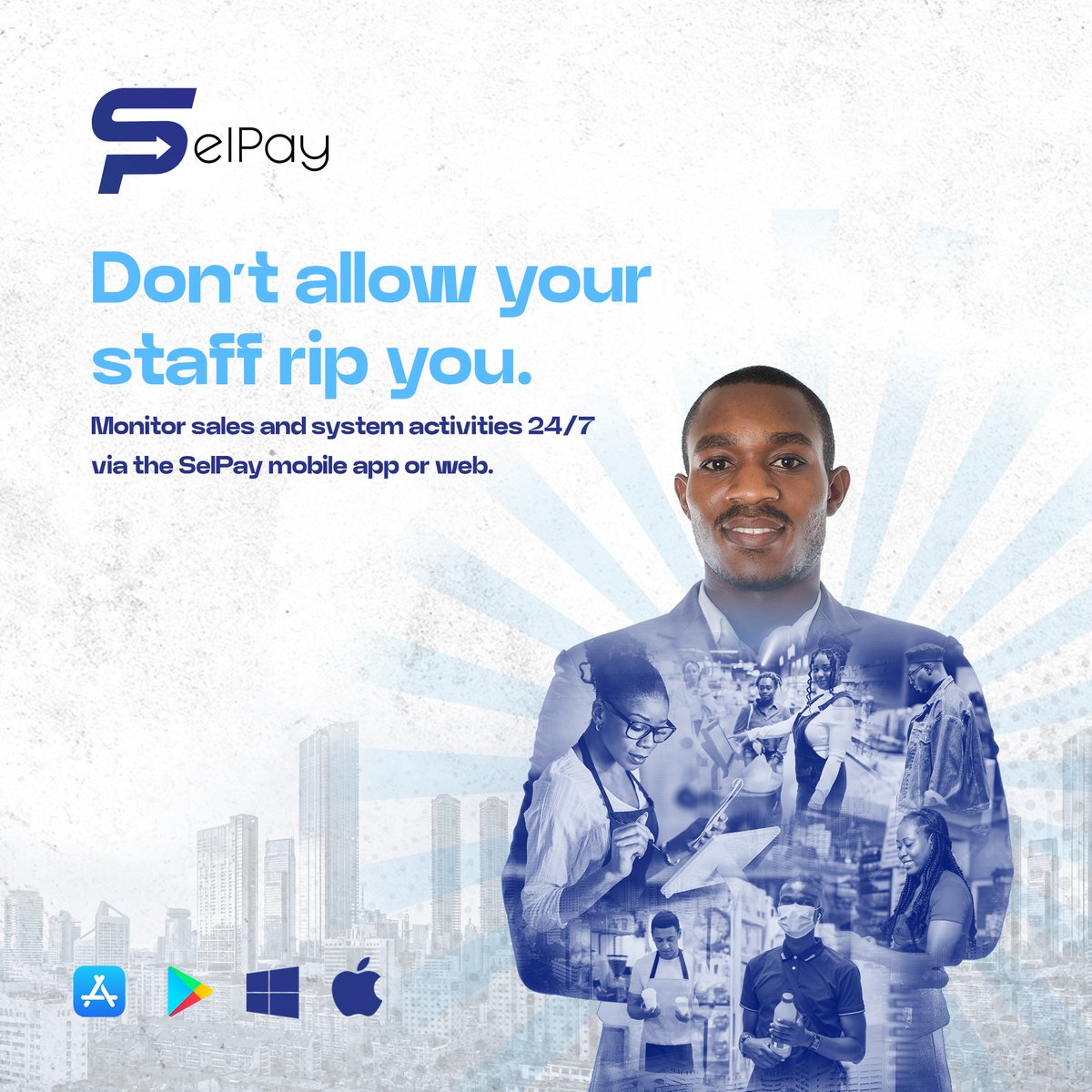 selpaytech's tweet photo. Don’t allow your staff rip you, Monitor sales and system activities 24/7
via the SelPay mobile app or web. #expolerpage #system #pos #sales #Cashier #store https://t.co/Up7MAYdy6D