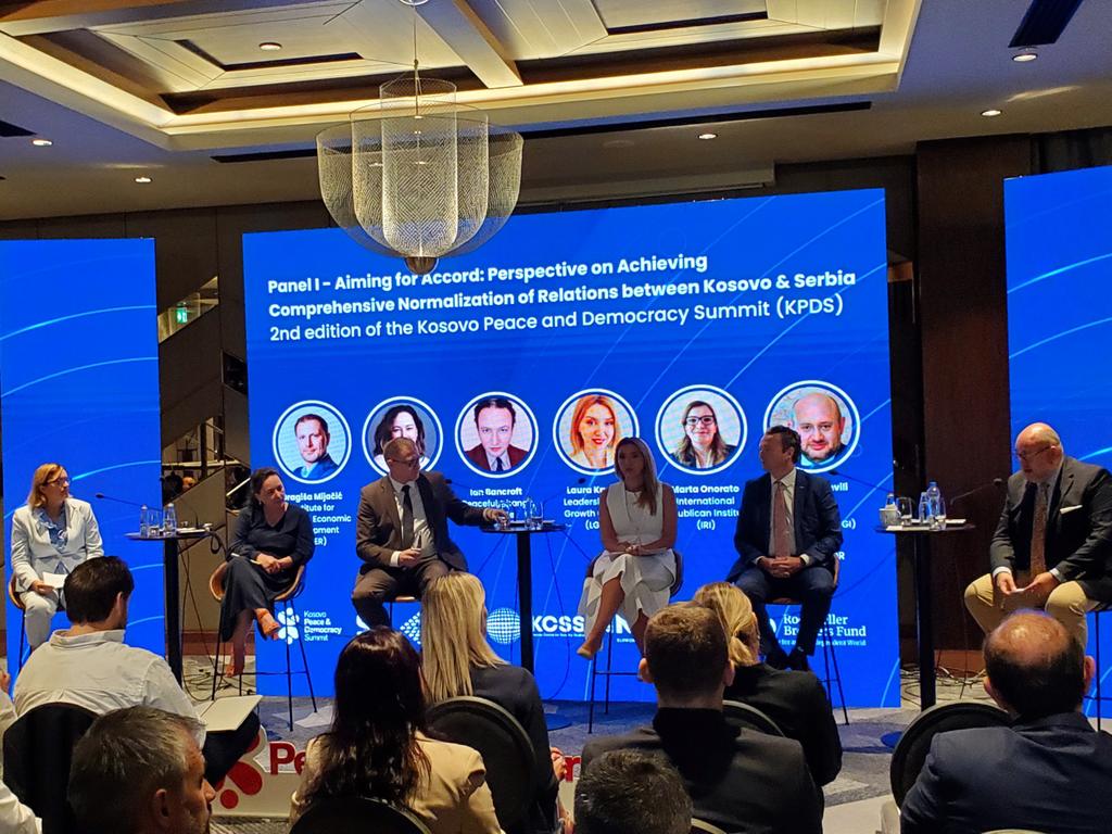 "Aiming for Accord: Perspectives on Achieving Comprehensive Normalization of Relations between #Kosovo &amp; #Serbia" - fantastic line up at the first panel of <a href="/KPDSummit/">KPDS</a> including <a href="/MartaOnorato3/">Marta Onorato</a> from <a href="/NEDemocracy/">NEDemocracy</a> core institute <a href="/IRIglobal/">International Republican Institute</a>.